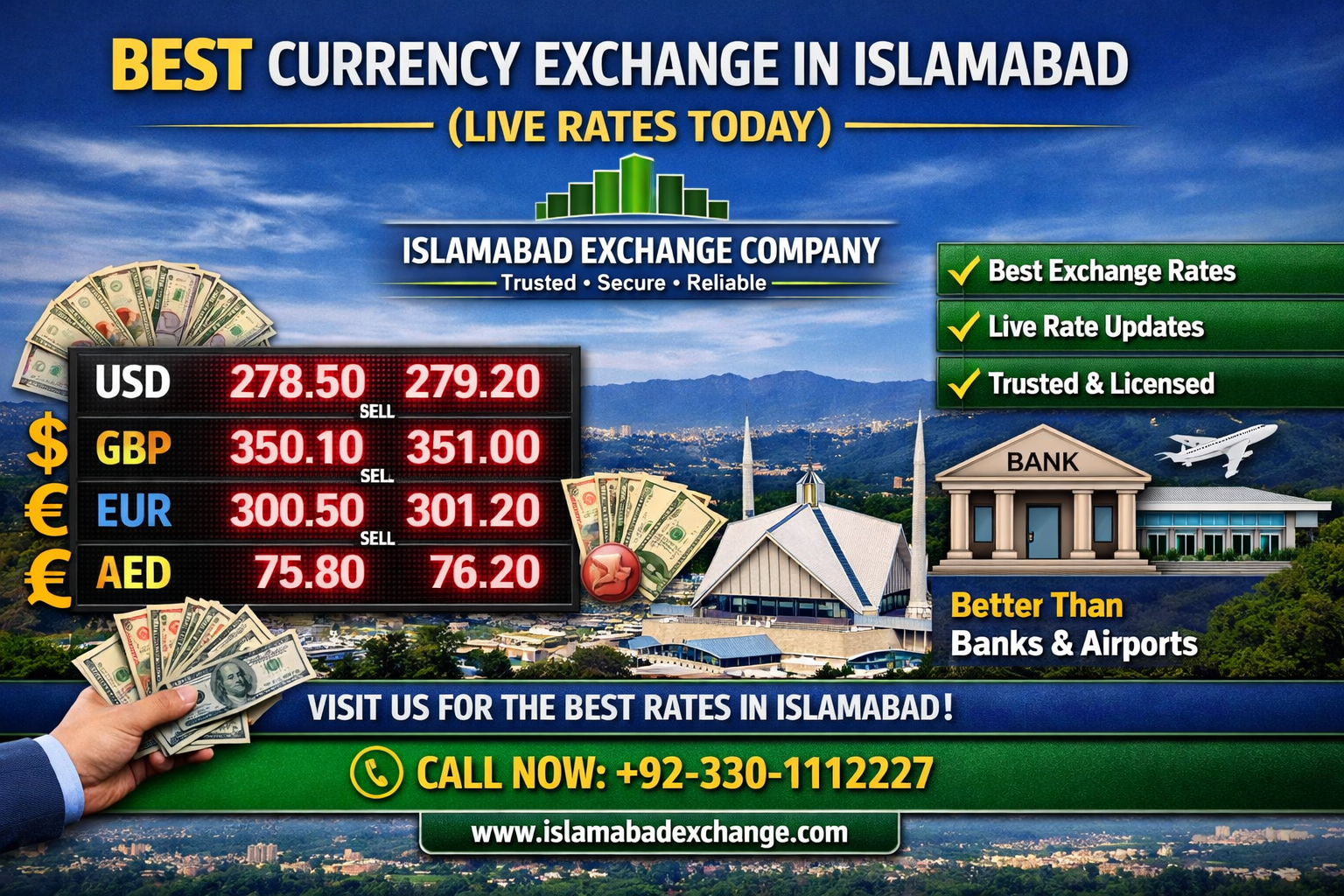 Best Currency Exchange in Islamabad (Live Rates Today)