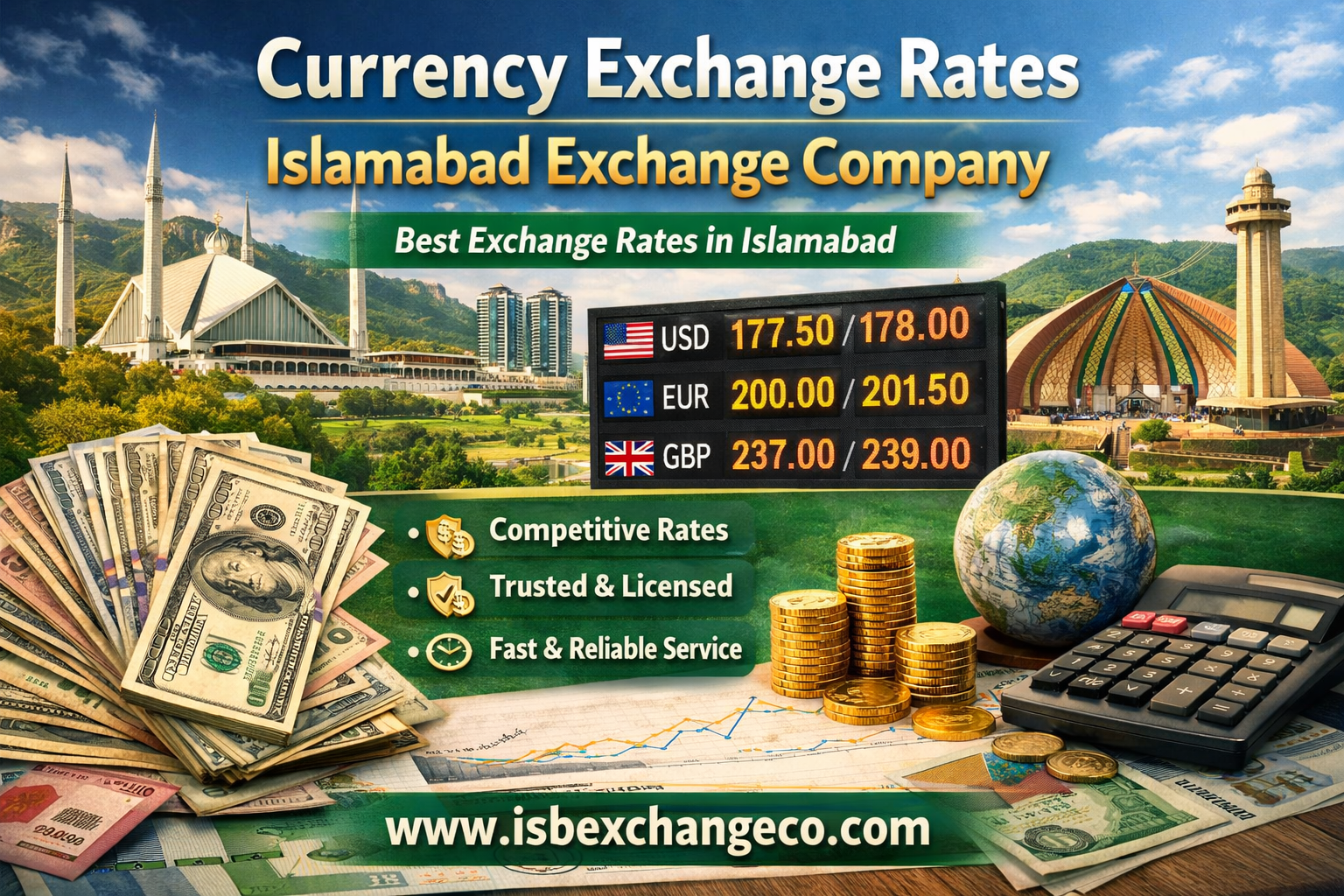 Currency Exchange Rates | Islamabad Exchange Company