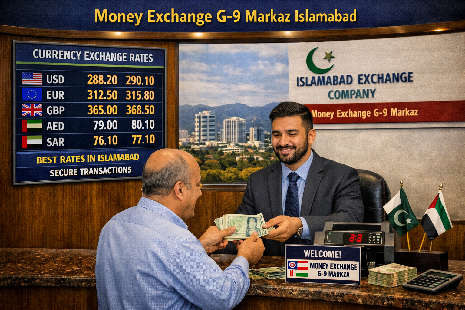 Money Exchange G-9 Markaz Islamabad – Best Rates