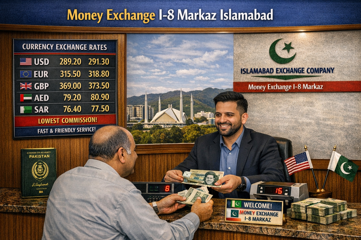 Money Exchange I-8 Markaz Islamabad – Best Rates