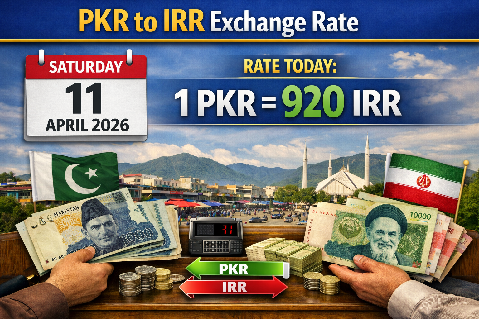 PKR to IRR Exchange Rate on Saturday 11 April 2026