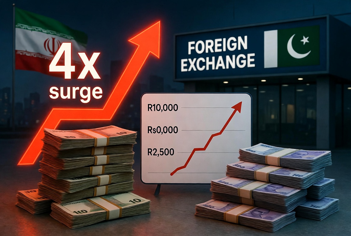 Irani Riyal Surges Nearly Four Times Against Pakistani Rupee